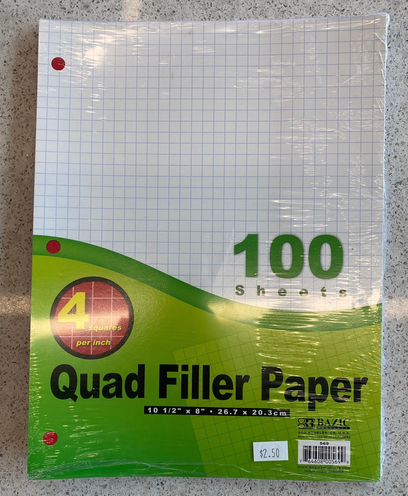 100Ct Quad Filler Paper (SKU 1048572914)